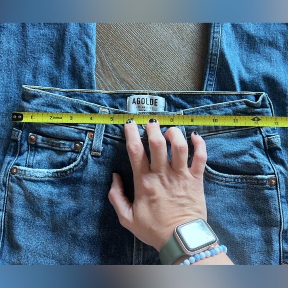 AGOLDE Nico High Rise Slim‎ Fit Button Fly in Subdued A093C-1046 Size 24 - Picture 12 of 12